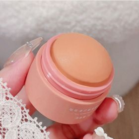 Round Blush Cream For Women's Single-color Nude Makeup, With Long-lasting Color, Natural Matte Finish And Enhanced Complexion
