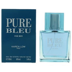 Pure Bleu by Karen Low, 3.4 oz EDT Spray for Men