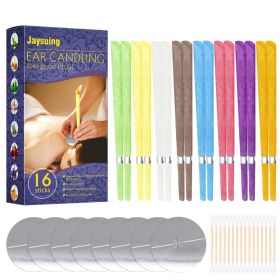 Jaysuing Ear Care Scented Ear Candles Earwax Cleaning Set Relaxing Stress Relief Strap Plug Ear Candles